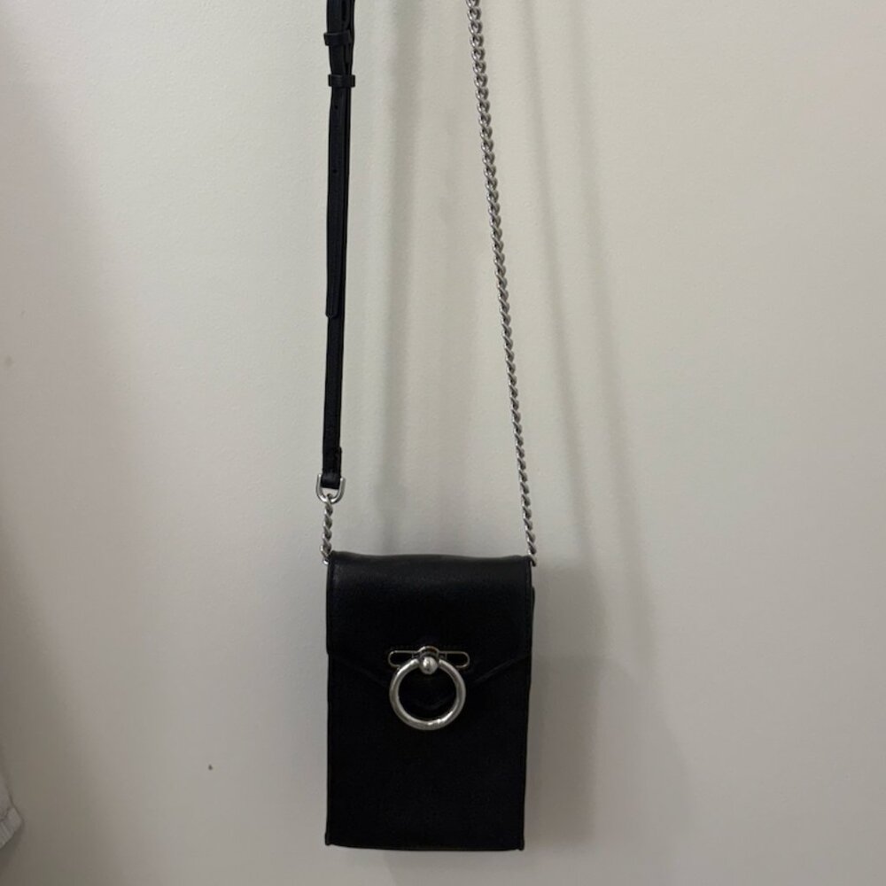Rebecca Minkoff Jean Leather Cross Phone Crossbody Black